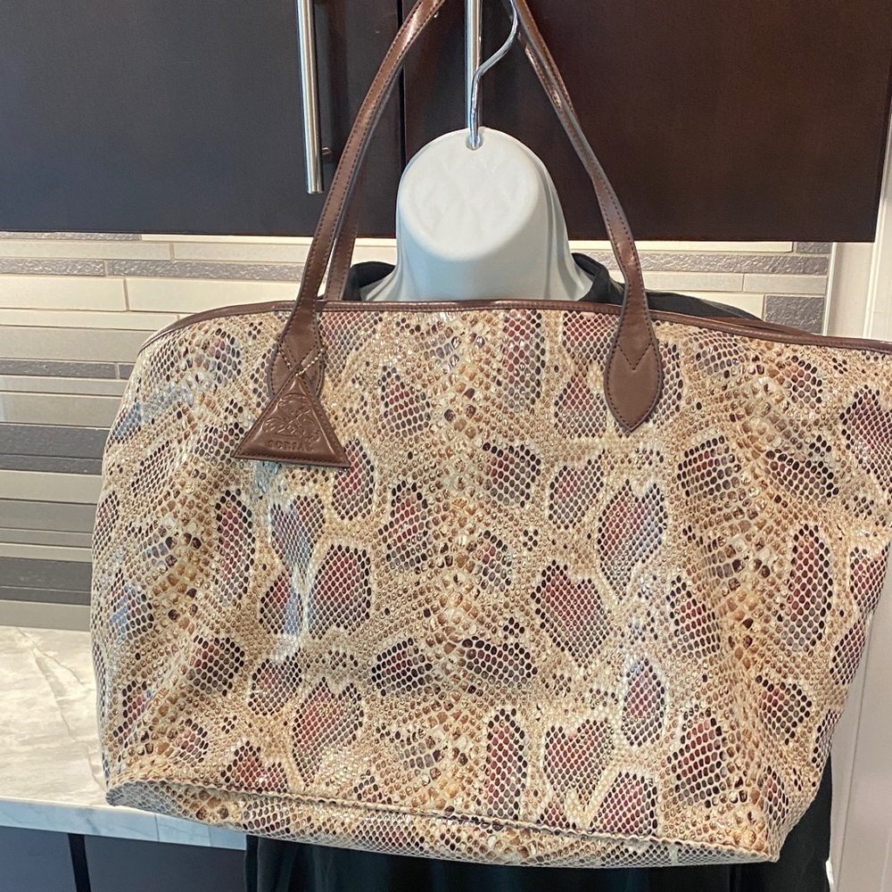 Sorial Snake Print Tote Bag